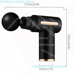 Novyro Living - massage gun - spiermassage pistool - mini - sport en relax - zwart - 6 speed levels - lichtgewicht - herstel — thumbnail 3