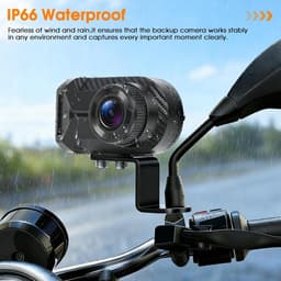 Dashcam voor motorfiets, 1080p HD, waterdicht IP66, geïntegreerde wifi, 110° groothoek, ringopname, foto-opname met één knop, mini draagbaar met montageset — thumbnail 4