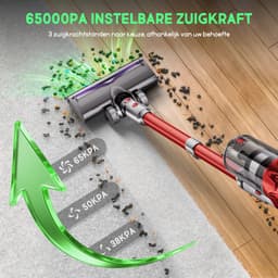Hiaonyx steelstofzuiger - 9-in-1 steelstofzuiger draadloos - 75000pa - Met dierenborstel - LED Groene Stofdetectielamp - Geschikt voor Tapijten - Harde Vloeren en Dierenharen - 2-liter stofopvangbox - Goudkleurig — thumbnail 4