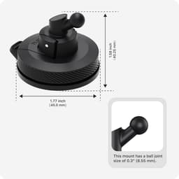 SnelShoppen - Mini Zuignap Houder voor Dashcam - Universele Bevestiging voor Auto - Sterke Zuigkracht - Compatibel met Diverse Modellen - Ideaal voor — thumbnail 3
