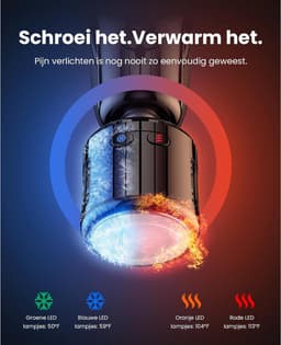 SnelShoppen - Mini massagepistool voor diepe weefselmassage met warmte en kou, ultralicht percussie spiermassageapparaat met draagtas voor spierontspa — thumbnail 5