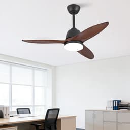 42 inch moderne zwarte plafondventilator - dimbaar in 3 kleurtinten - massieve houten bladen - omkeerbare DC-motor - geheugenfunctie - elegante afwerking — thumbnail 5