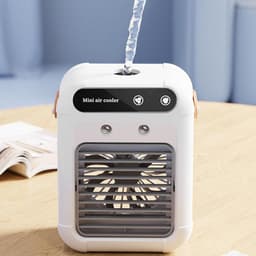 Draagbare luchtkoelventilator met twee snelheidsstanden, stille verneveling, 500 ml waterreservoir, USB-voeding, geschikt voor slaapkamers, bureaus, buiten en andere plaatsen. — thumbnail 4