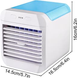 Draagbare airconditioner, USB-voeding, mini draagbare luchtkoeler, raamairconditioner, multifunctionele knopbediening, verkoelend product voor de zomer, 3 ventilatorsnelheden, geschikt voor woonkamer, slaapkamer, camping - roze — thumbnail 5