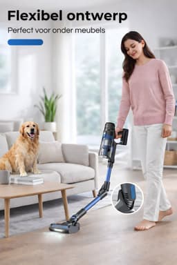 MYBOT S8 Ultra - Steelstofzuiger met Dweilfunctie - 430W - 30Kpa - 3 Zuigniveaus - Vacuum Cleaner - Steelstofzuiger Draadloos - 2 Accu's - Zonder Zak - Op Accu — thumbnail 5