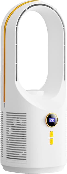 Bladeless Tafelventilator - Luchtverdeler USB - Persoonlijke Koeling - Stille Werking - 32 cm Hoog - Wit — thumbnail 1
