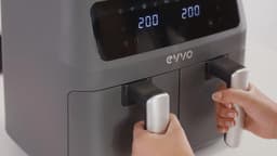 SnelShoppen - Luchtfriteuse zonder olie 8L, 2800W, dubbele mand, anti-aanbak, dual-cyclone, 10 programma's, bakken, ontdooien, tot 200°C, zwart, ideaa — thumbnail 5