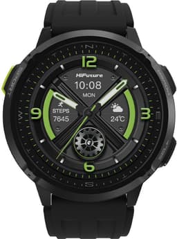 HiFuture MIX 3 Smartwatch - 1,43 inch AMOLED - Bluetooth bellen - Hartslagmeter & SpO2 - 47 mm - Zwart — thumbnail 1