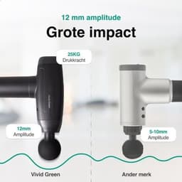 Massage Gun - Spierverlichter Apparaat - Spierherstel Ontspanning - 30 Intensiteitsstanden - 12mm Amplitude - Zwart — thumbnail 3