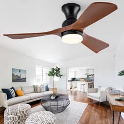 42-inch plafondventilator met verlichting - gelijkstroommotor met voor- en achteruitloop - 3 kleurtemperaturen - 6 snelheidsstanden met geheugenfunctie - drie ABS-bladen - geschikt voor slaapkamers en kleine ruimtes — thumbnail 4