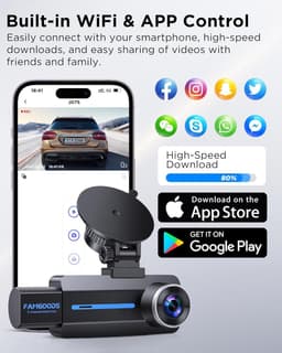 Dashcam Auto - Autocamera Rijcamera - Veilig Rijden - 3 Kanaals Opname - 316 inch Scherm - Zwart — thumbnail 5