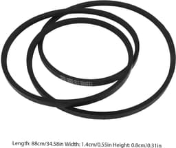 Grasmaaierband - Maaidek riem - Gazon Onderhoud - Duurzaam staaldraad - 88 cm - Zwart — thumbnail 5