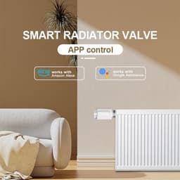 Slimme Thermostaat - Radiatorkraan - Verwarming Regelen - App en Spraakbediening - 100x56.5x56.5 mm - Wit — thumbnail 3