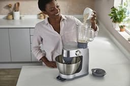 Keukenmachine - Mixer Deegmaker - Bakken en Koken - 1000W Krachtig Vermogen - 4.3L Kom - Zilver — thumbnail 2
