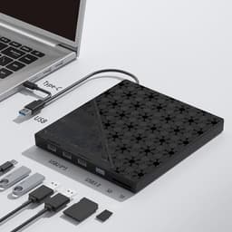 Externe Schijf Hub - Lezer Schrijver Docking Station - Data Overzetten - Brede Compatibiliteit - Standaard Formaat - Zwart — thumbnail 3