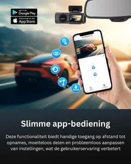 Zavio® Dashcam voor Auto - Auto Camera - Dashcam Voor en Achter Draadloos — thumbnail 4