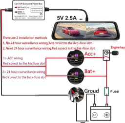 Dashcam hardwire kit 12V-24V naar 5V/2.5A - Type C - 320cm lengte - Veilig opladen voor dashcam - ShopVlot — thumbnail 2
