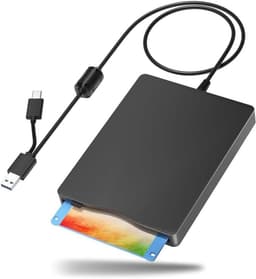 Externe Diskettestation - Disketlezer USB - Oude Bestanden Lezen - Plug and Play Installatie - 35 inch - Zwart — thumbnail 1