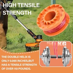 Grasmaaier spoelen 1,65 mm - Nylon 3 m - Hoogwaardige vervangingsspoelen - Geschikt voor Worx WG180/WG163/WG175 - ShopVlot — thumbnail 5