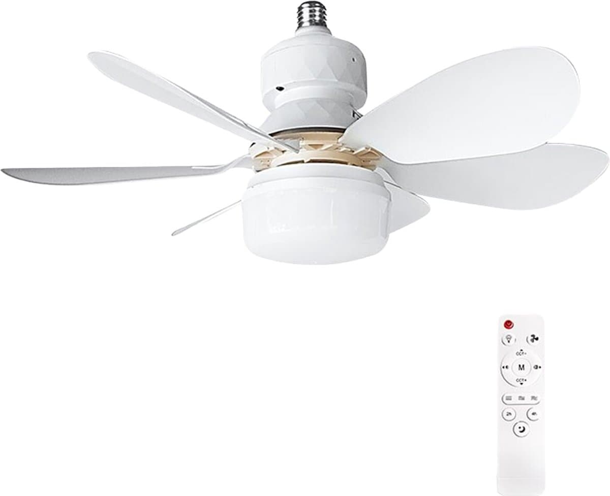 VITO Fanlux-A6 - Plafondventilator met LED Lamp 12W - 42cm - 1020lm - CCT 3000K/4500K/6500K - Wit - Met Afstandsbediening — afbeelding 1