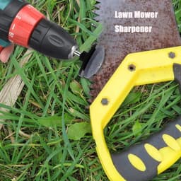 SnelShoppen - Grasmaaier Mes Slijper Set van 2 Stuks - Zwart - Hoogwaardige Corundum Tuin Gereedschap - Praktisch en Tijdbesparend voor Tuinonderhoud — thumbnail 3