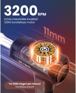 Massage gun met warmte en koude therapie elektrische spiermassage 11 mm diepe massage stil ontwerp 5 standen — thumbnail 5