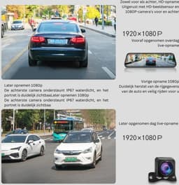Dashcam Voor Auto Voor En Achter - Dual Dashcam Met Nachtvisie - Dashcam Voor En Achter Multifunctioneel – 1080p — thumbnail 4