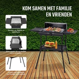 Luxe Elektrische Barbecue - BBQ - Staand model - Ook voor op de Camping - Inclusief EBOOK — thumbnail 2