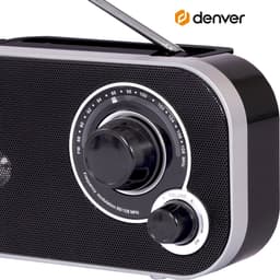Denver FM Radio Retro - Noodradio / Noodpakket - Werkt op batterij of netstroom - Keukenradio - Draagbare Radio - TR51 - Zwart — thumbnail 2