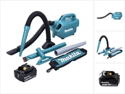 Makita DCL 184 M1 accustofzuiger 18 V 54 mbar 0,5 l + 1x accu 4,0 Ah - zonder oplader — thumbnail 1