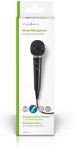 Nedis Bedrade Microfoon - Cardioïde - Vaste Kabel - 5.00 m - 80 Hz - 12 kHz - 600 Ohm - -75 dB - Aan/uit knop - ABS - Zwart — thumbnail 3