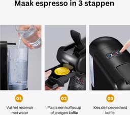 Coffee Machine 7-in-1 - Coffee Apparaat 19 Bar Met Warm/Koud Stand - Ijskoffie Machine, Espresso, Dolce Gusto, K-Cup, Nes, Ground Coffee - 68 db — thumbnail 5