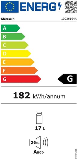 Klarstein Geheimversteck Mini koelkast - Barmodel - 2 Niveaus - 17 Liter - 26 dB - Thermo-elektrisch - Wit — thumbnail 2