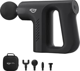 Massagepistool, 3200 rpm, krachtig draagbaar massagepistool, massageapparaat voor sporters, diepe weefsel-spieren, mini massagepistool met 4 massagekoppen, USB C — thumbnail 1