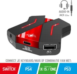 Spirit of Gamer Converter 2 – Converter muis – Geschikt voor PS4, PS3, Xbox One, Nintendo Switch – Compatibel met verschillende Consoles – ideaal voor FPS-spellen – geschikt voor elke muis en keyboard – Zwart/Blauw — thumbnail 3