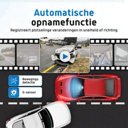 Fleau Tech Dashcam Voor Auto 3 in 1 - 2025 Model - Voor en Achter Camera - G-Sensor - Full HD - 170° Groothoeklens - Loop Recording - Micro SD-kaart 32 GB — thumbnail 4