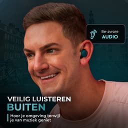 JLab Go Pop Draadloze Oordopjes - Bluetooth Oortjes Draadloos - 35 uur Batterijduur - Be Aware Audio - Met Microfoon - Geschikt voor Android en Apple - Groen — thumbnail 5
