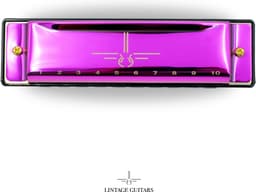 Mondharmonica C voor Volwassenen en Kinderen - Instructieblad - Metallic Purple Blues Harp — thumbnail 5
