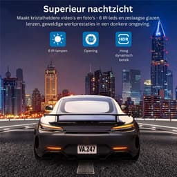 ApexArte® Dashcam voor Auto - Dualdashcam Voor en Achter - Full HD - Zwart — thumbnail 3