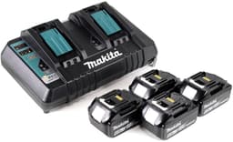 Makita DLM 382 PG4 accugrasmaaier 36 V ( 2x 18 V ) 38 cm 40 l + 4x accu 6.0 Ah + dubbele lader — thumbnail 3