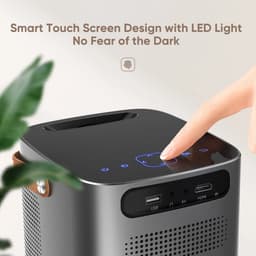Mini Beamer - Projector - Digitale Projector - Stofdicht - Ingebouwde Luidspreker - 1280x720dpi - 18000 lumen - EU Stekker Type - HDMI - POWER - USB - Grijs — thumbnail 3