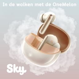 OneMelon Sky Goud-Beige draadloze oordopjes met ANC noise cancelling en multipoint connectie — thumbnail 2