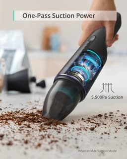 Ultra-lichtgewicht Draadloze Handheld Stofzuiger - 1 lbs - 5500Pa Zuigkracht - USB opladen. — thumbnail 2