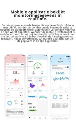 DrPhone RingSense V2 - Smart Ring - Europese ringmaat 59 - IP68 Waterdicht - 24-Uur Hartslagmonitoring – Slaapmonitor – Stappenteller – Mobiele App – Rose Goud — thumbnail 5