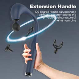 U-vormig massagepistool voor pijnverlichting en spierherstel, ideaal voor rug, nek, schouder en benen — thumbnail 3