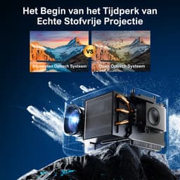 ULTIMEA Native 1080P met Autofocus & 6D Trapezcorrectie, 4K Home Cinema Beamer Zwart — thumbnail 3
