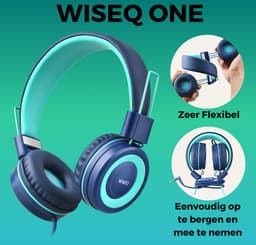 Kinder Koptelefoon met Draad – Koptelefoon Kind – HUFTERPROOF Hoofdtelefoon met Kabel en Microfoon voor School en Tablet – Geluidsdempend – Volumebegrenzer — thumbnail 5