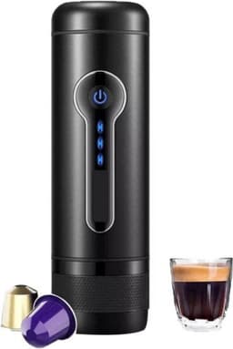 Happyment Compacte Draagbare Koffie Machine Draadloos - Hoge Kwaliteit Espresso Machine Oplaadbaar - Mini Koffie Zet Apparaat - Portable Coffee Maker - Koffie Cubs - Filterkoffie — thumbnail 1