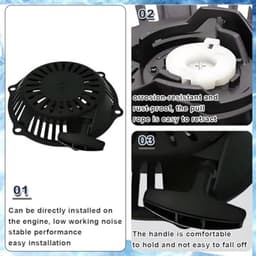 Terugslagstarter voor SV200 SV200ES R200 R200ES RM65-E RM65-ES RM65 M60 200cc motoren grasmaaier voor Mountfield voor Stiga Collector Multiclip Turbo Vervang onderdelen 118550161/2 — thumbnail 4