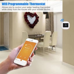 Slimme Thermostaat - Temperatuurregelaar Ketel - Comfortabel Klimaat - App Bediening WiFi - Wandmontage - Wit — thumbnail 4